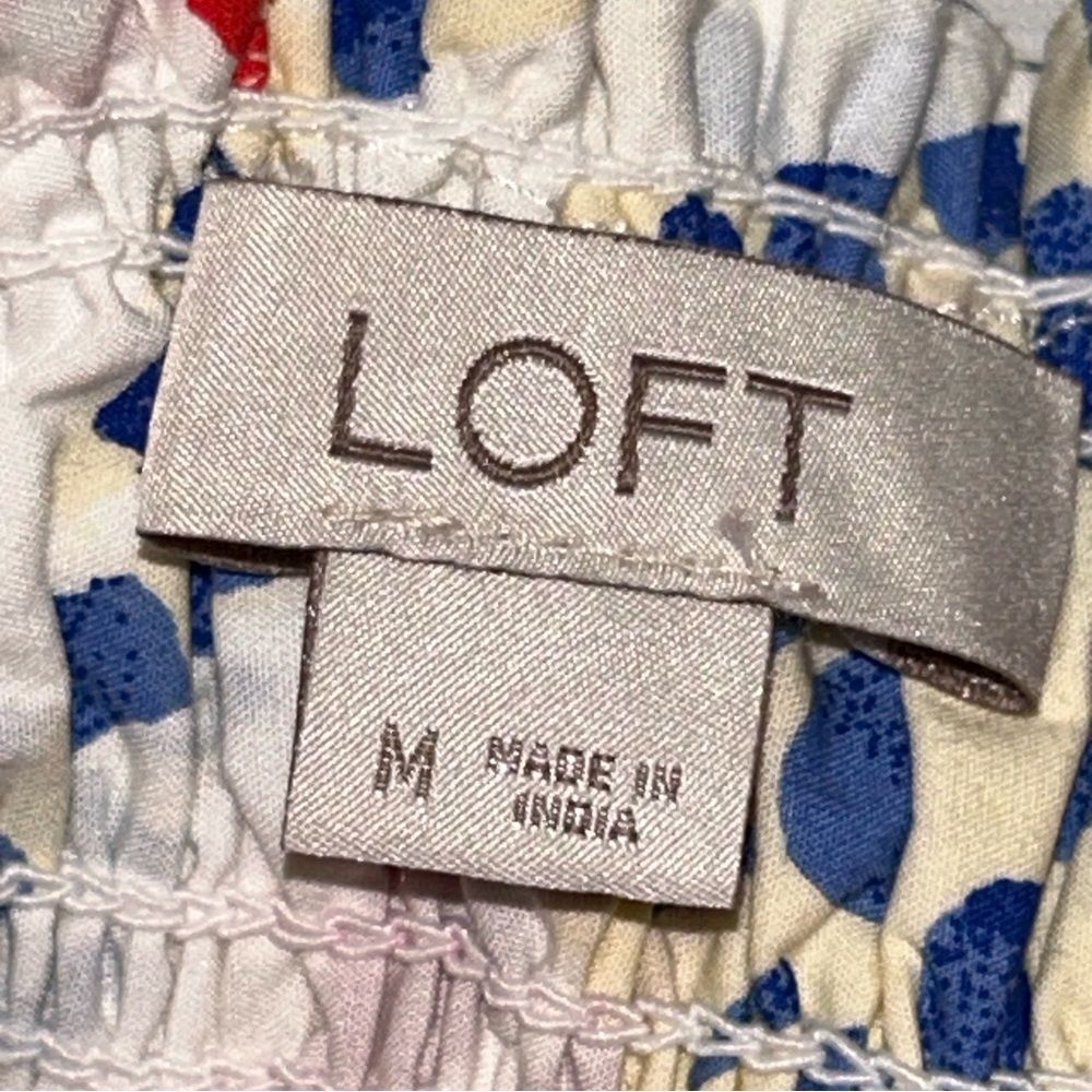LOFT Angel Fish Print Smocked Skirt - Picture 5 of 11